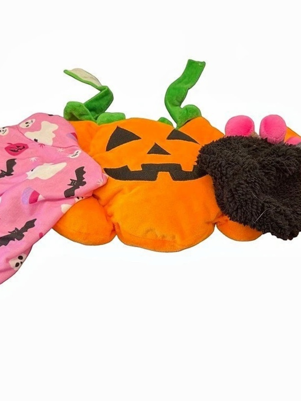 Three Halloween Pet Costumes plus pumpkin Head Band